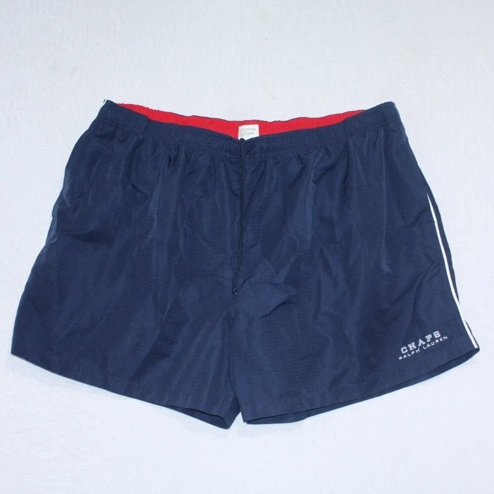 Chaps Ralph Lauren Men Blue Shorts Meshed Board Swimming Summer Size 3XB